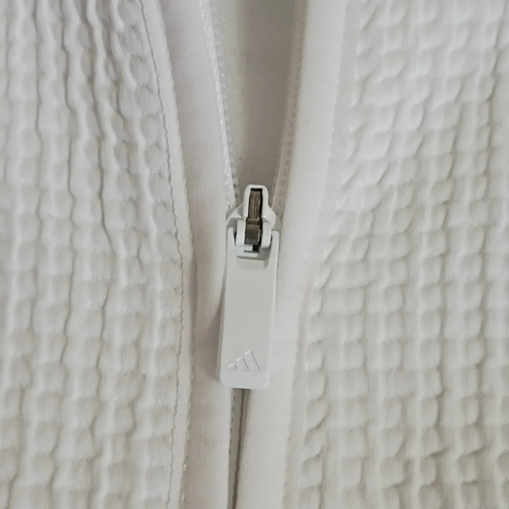 Adidas Cold Rdy White Quilted Fitted Full Zip Jacket Size L